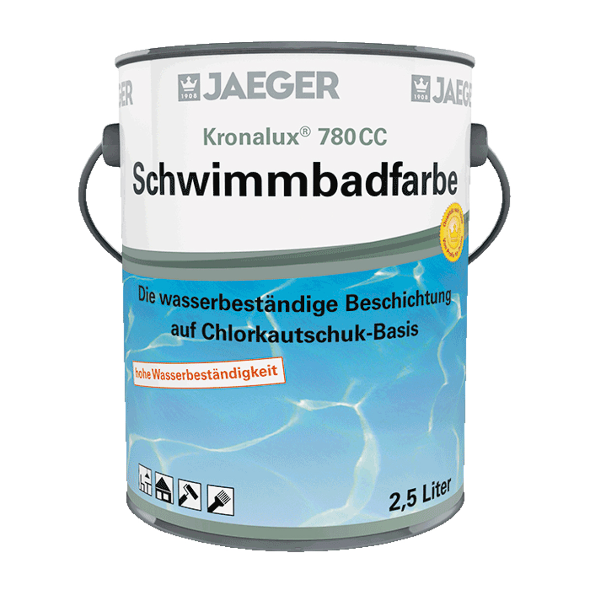 Jaeger Kronalux Schwimmbadfarbe 2,5 lt 7809005-250 Schwarz